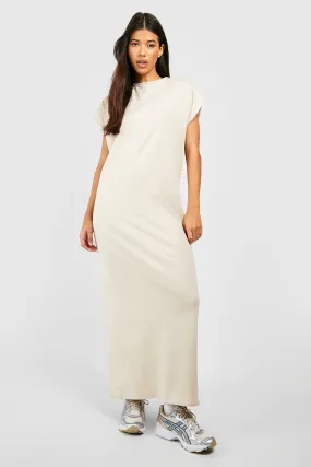 Boohoo Cotton T-Shirt Midi Dress, Gray