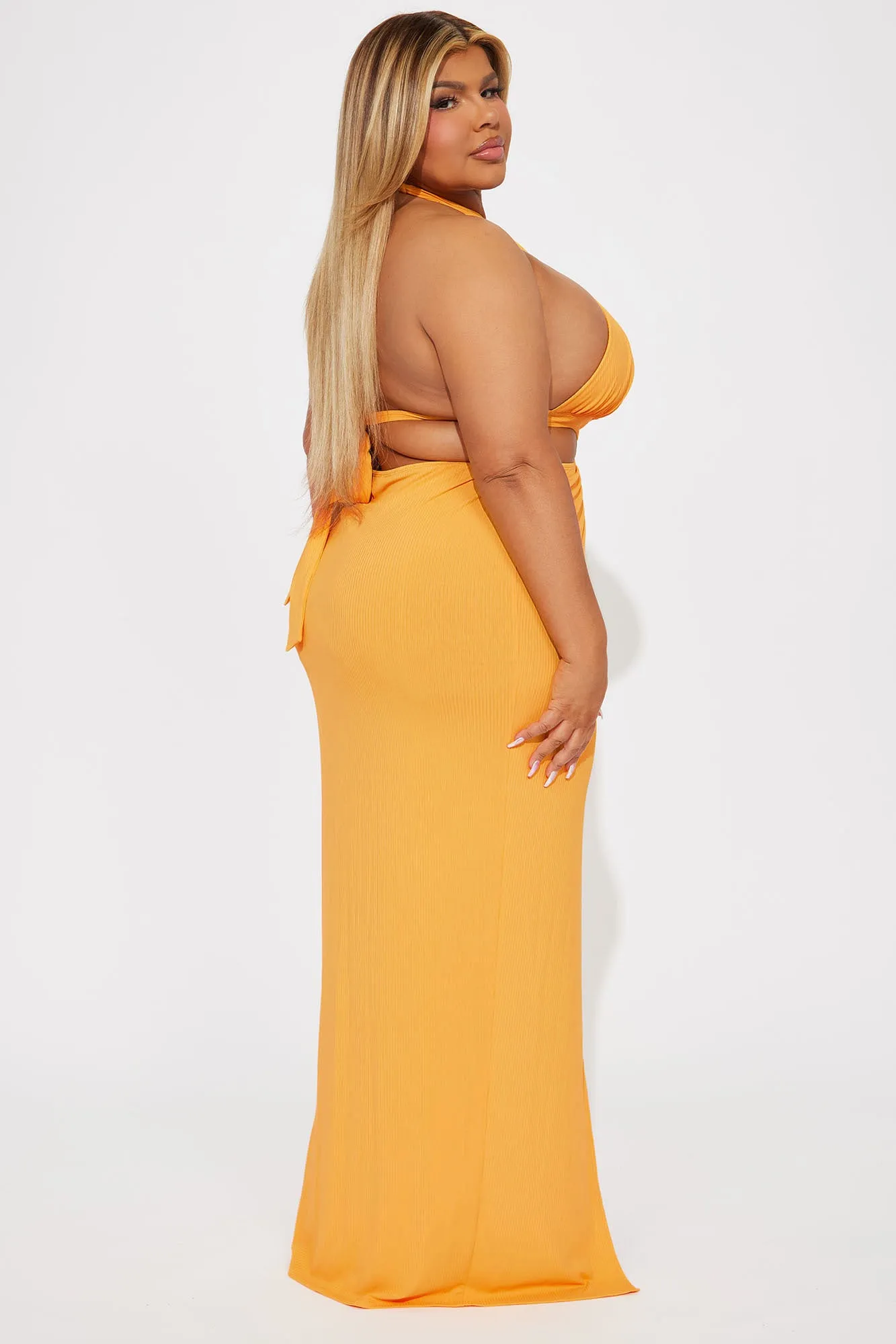 Cora Cut Out Maxi Dress - Mustard