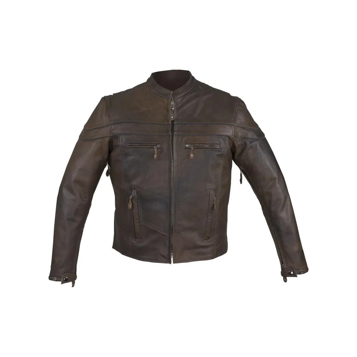 Men's Brown Concealed to Carry Leather Jacket, MJ796-BRN-11-DL