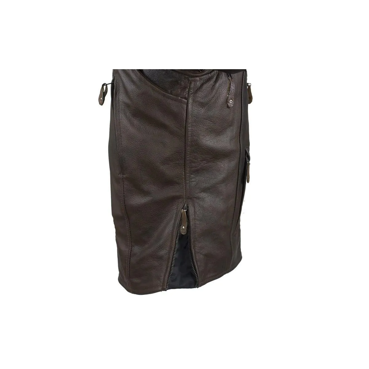 Men's Brown Concealed to Carry Leather Jacket, MJ796-BRN-11-DL
