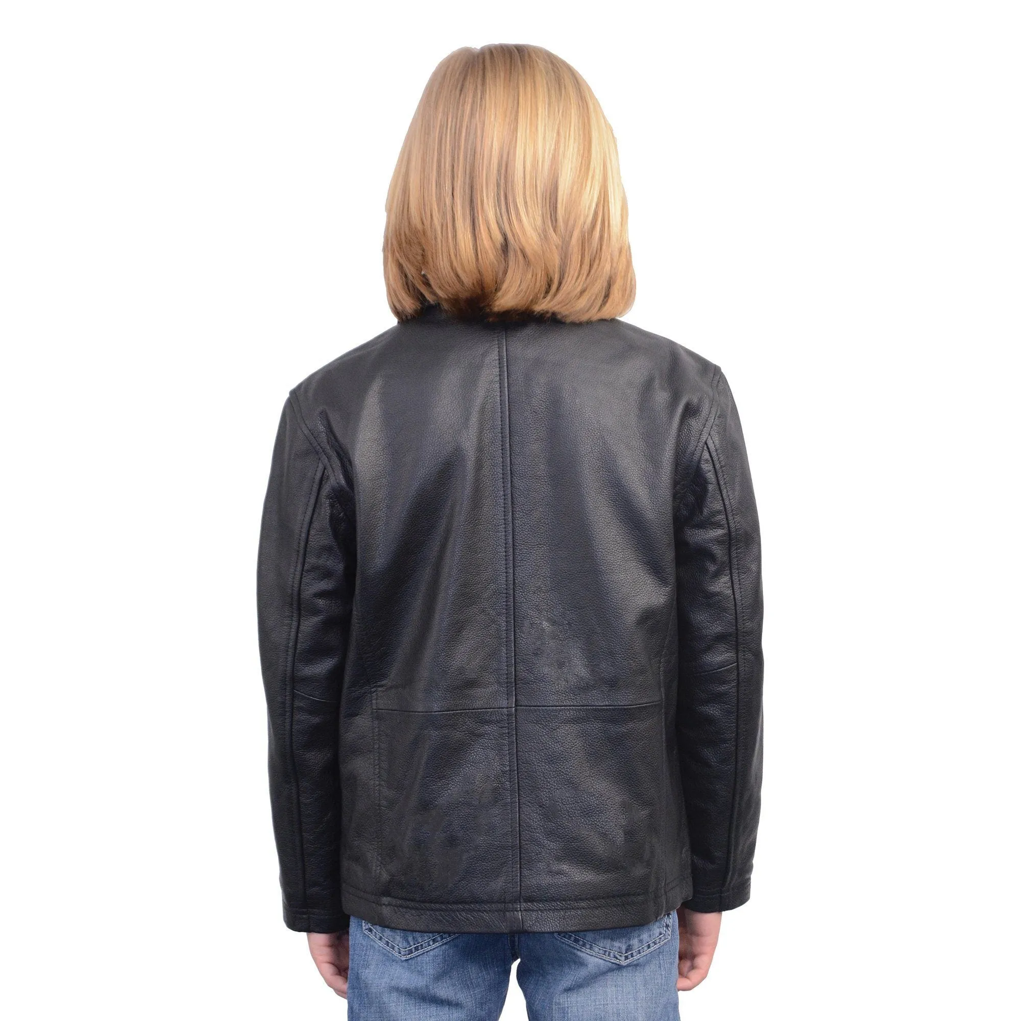 Milwaukee Leather LKK1940 Youth Size JD Black Leather Jacket with