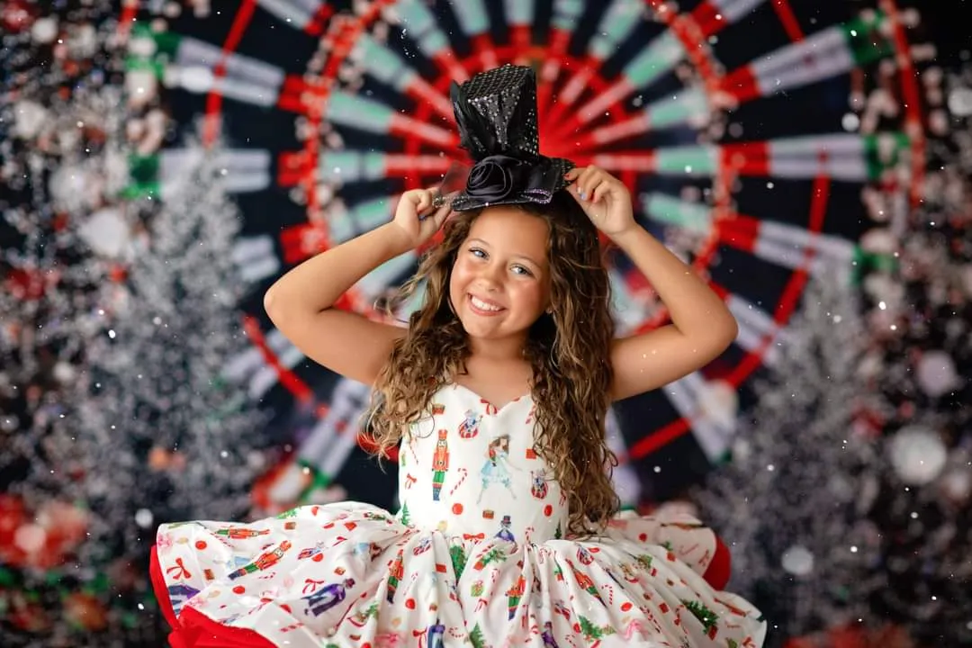 Retired rental  euc Baby couture rental dress: "Nutcracker Dreams" -Petal Length Dress ( 4 Year - Petite 5 Year)