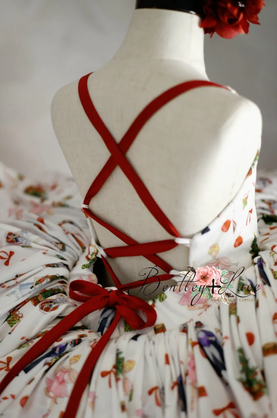 Retired rental  euc Baby couture rental dress: "Nutcracker Dreams" -Petal Length Dress ( 4 Year - Petite 5 Year)
