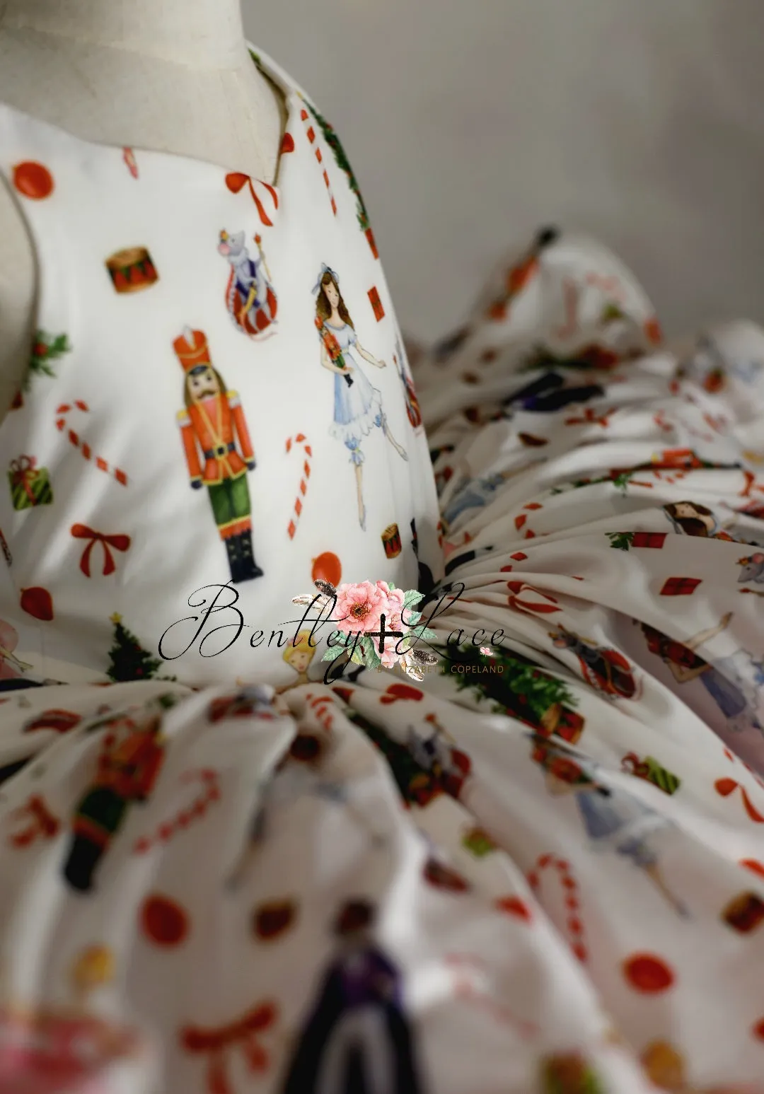 Retired rental  euc Baby couture rental dress: "Nutcracker Dreams" -Petal Length Dress ( 4 Year - Petite 5 Year)