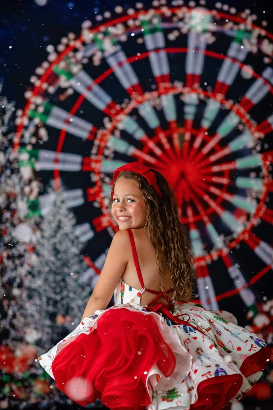Retired rental  euc Baby couture rental dress: "Nutcracker Dreams" -Petal Length Dress ( 4 Year - Petite 5 Year)