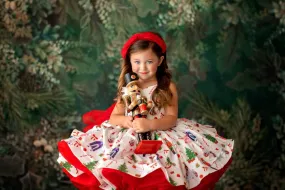 Retired rental  euc Baby couture rental dress: "Nutcracker Dreams" -Petal Length Dress ( 4 Year - Petite 5 Year)