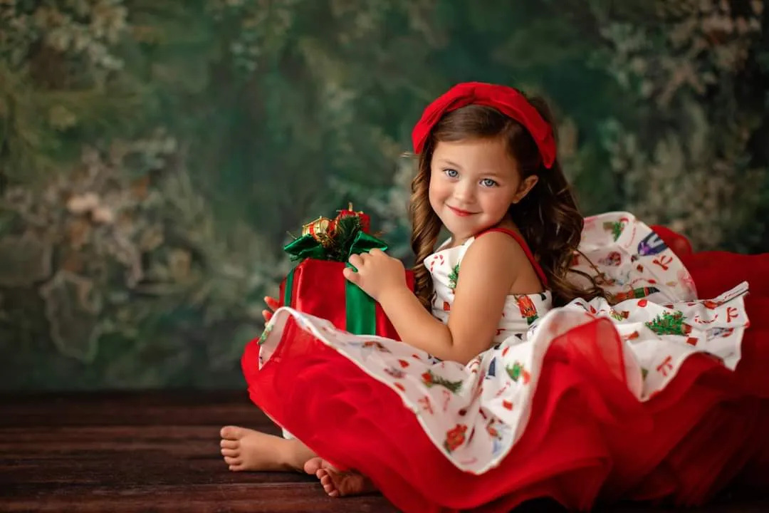 Retired rental  euc Baby couture rental dress: "Nutcracker Dreams" -Petal Length Dress ( 4 Year - Petite 5 Year)