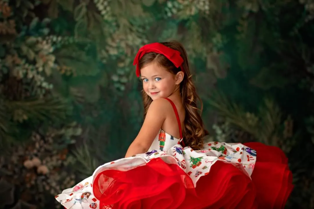 Retired rental  euc Baby couture rental dress: "Nutcracker Dreams" -Petal Length Dress ( 4 Year - Petite 5 Year)