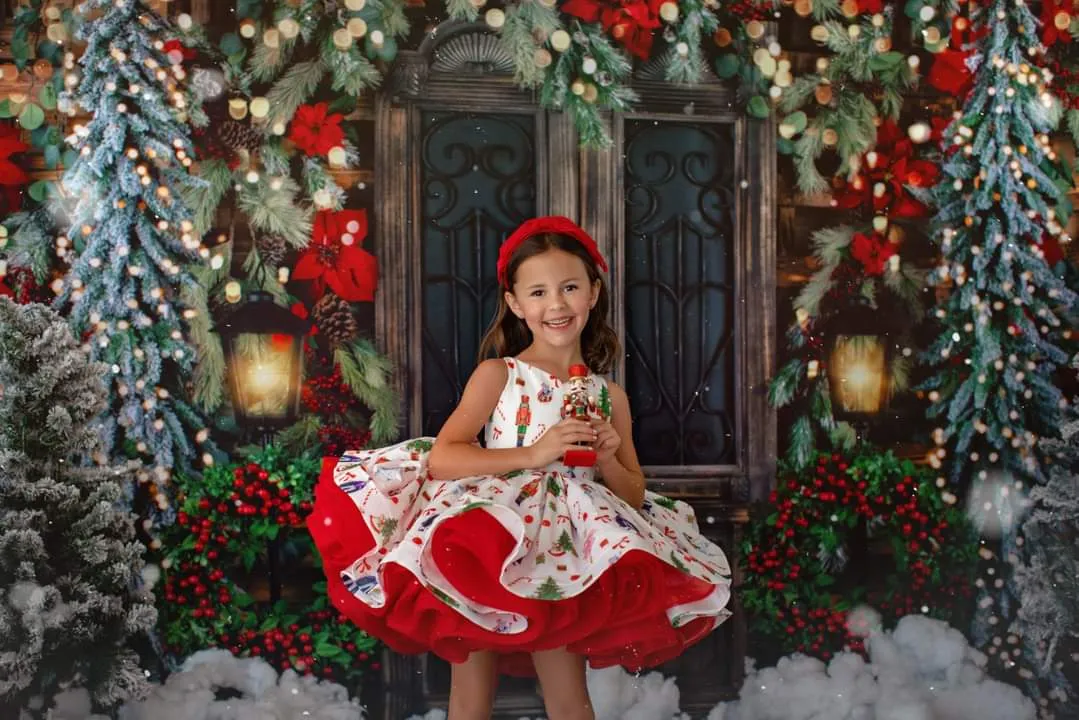 Retired rental  euc Baby couture rental dress: "Nutcracker Dreams" -Petal Length Dress ( 4 Year - Petite 5 Year)