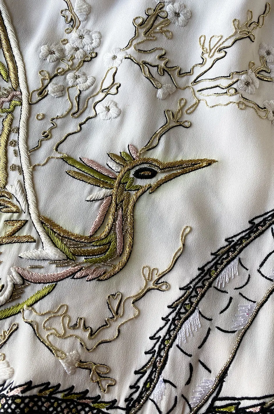 Spring 2013 Peter Dundas for Emilio Pucci Embroidered Dragon Dress