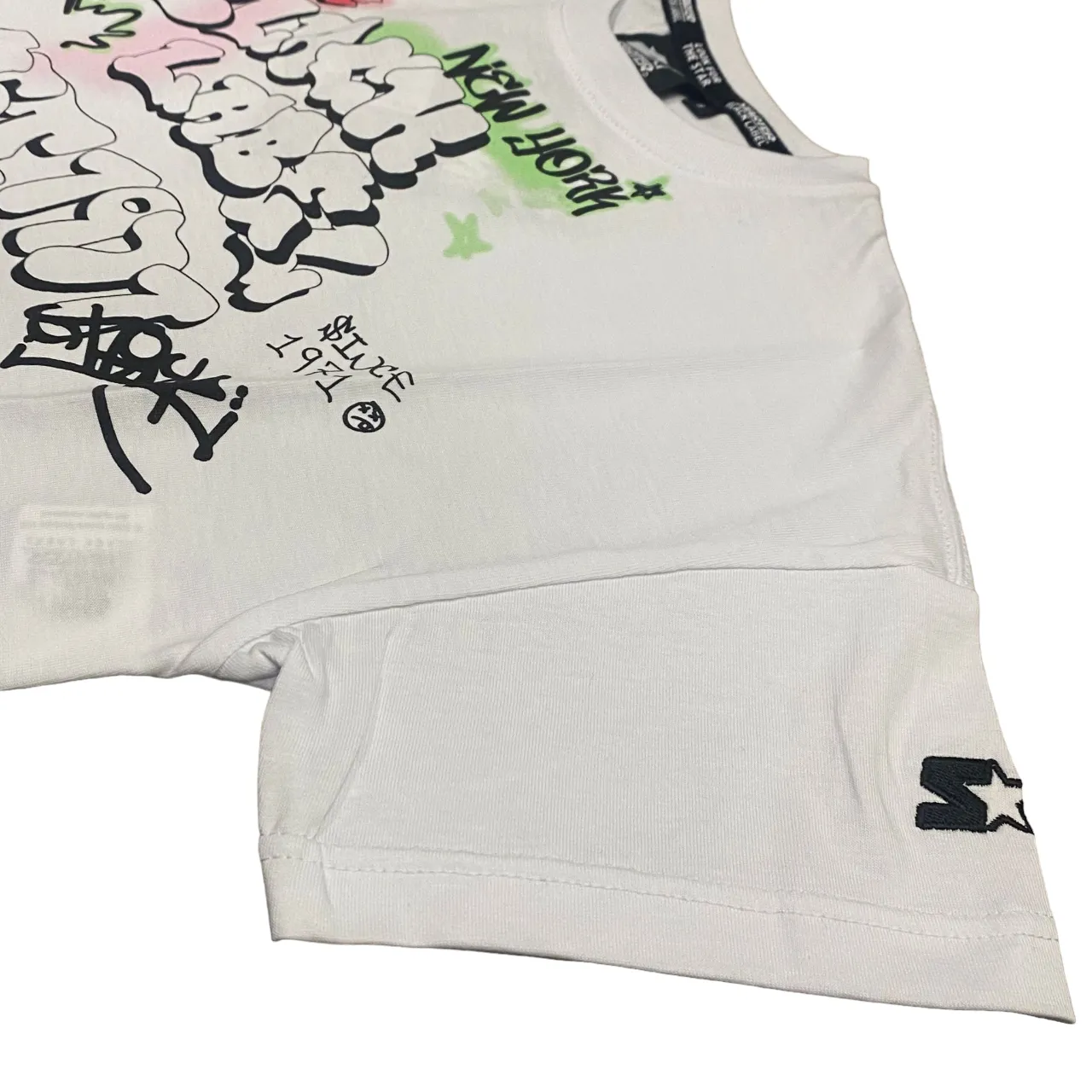 Starter girl's t-shirt short sleeve Pigtails white