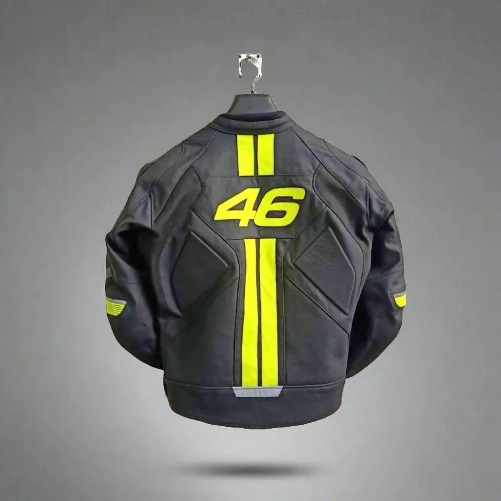 Valentino rossi motorbike leather motorcycle jacket vr 46